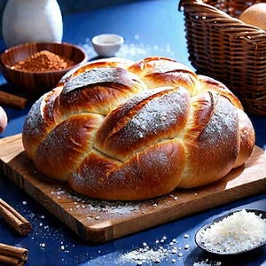Lifestyle Matte Painting: Artisanal Bread Prepared With Fresh Ingredients With Large, Freshly