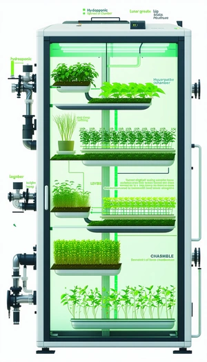 A Large Display Of Various Plants, Including Grass, In A Greenhouse Setting