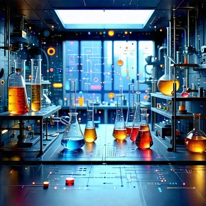 Educational Technology In Modern Laboratory With Image, There