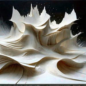 Paper Structure With Movement With Large, Intricate