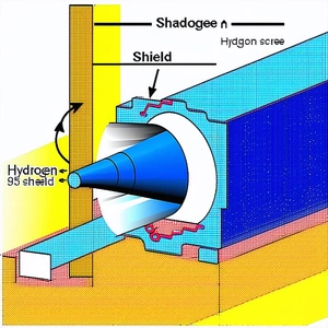 A Blue And White Diagram Shows A Hydraulic Cylinder With A Blue Cap On The End