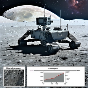 A Robotic Vehicle, Possibly A Rover, On A Rocky Surface