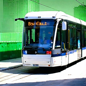 Urban Matte Painting: (city:1.2) bus in main avenue