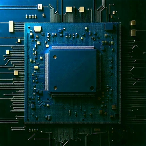Microchip With (digital:1.16) Particles With Close-up Computer