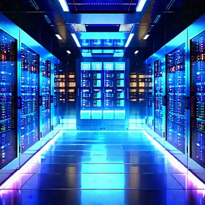 (futuristic:1.31) Server Room With Image, There