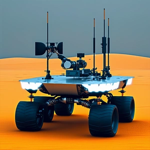 A Futuristic Vehicle With A Large Dome On Top, Resembling A Spacecraft