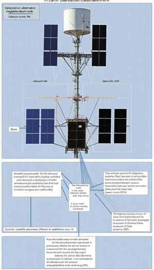 The Image Is A Diagram Of A Satellite, Showing Its Various Components And Their Functions