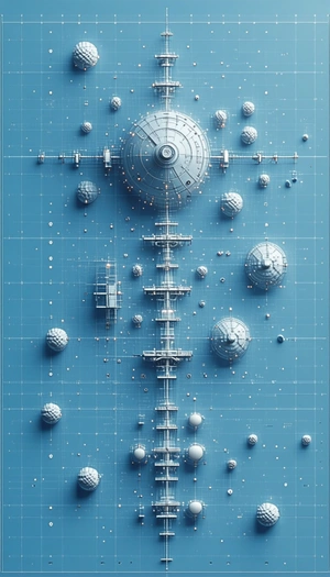image, there blue background large