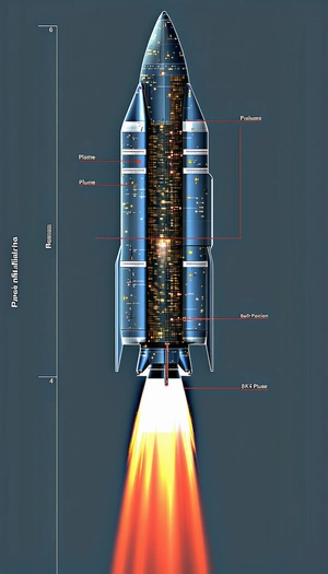 The Image Is A Diagram Of A Rocket, Showing Its Various Components And Their Functions