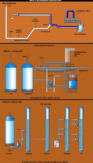 The Image Is A Diagram Of A Chemical Plant, Showing The Process Of Producing A Chemical