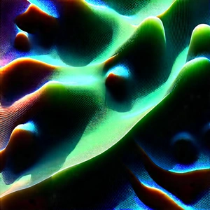 Abstract Generative Art: Macro view of synthetic material