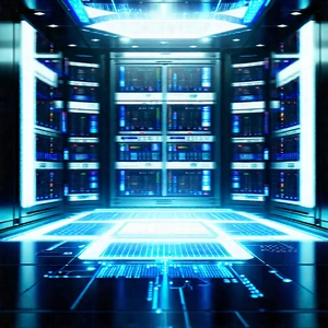 Futuristic Server Room With Image, There