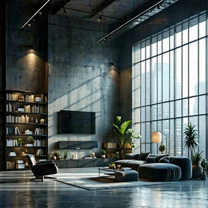 Urban Professional Photography: Urban Loft With Minimalist Design With Modern, Well-lit