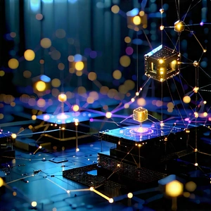 Blockchain Network Visualization With Image, There