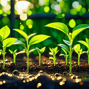 Agricultural Technology In Modern Laboratory With Garden Several