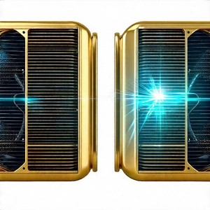 Close-up Of Cooling System With Large, Shiny,