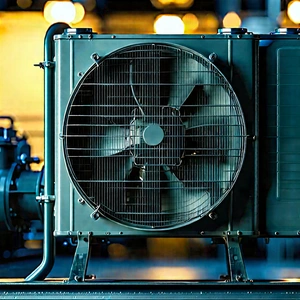 Close-up of cooling system