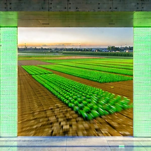 Agricultural Technology In Manufacturing Facility With Large Field