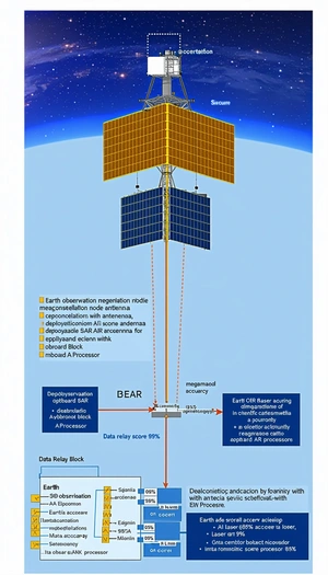 The Image Is A Diagram Showing The Different Components Of A Satellite System