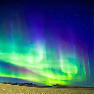 Nature Architectural Photography: Northern Lights Over Desert With Beautiful Night