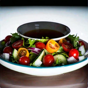 Lifestyle Landscape Photography: Fresh Salad Prepared With Artistic Presentation With Large Bowl