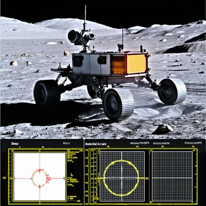 The Image Is A Computer-generated Image Of A Rover On The Moon