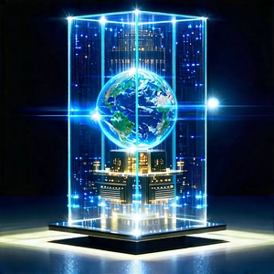 Quantum Computer With Holographic Projection With Large, Illuminated