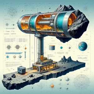 detailed illustration space station