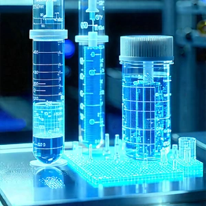 Healthcare Technology In (modern:1.37) Laboratory With Group Three