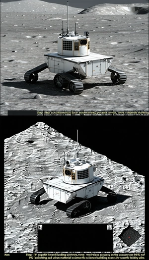 A White Robotic Vehicle Is Sitting On A Rocky Surface