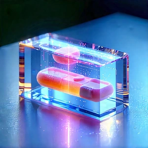 Healthcare Technology In Modern Laboratory With Clear Plastic