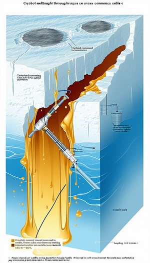 A Large Iceberg Is Shown In The Image, With A Large Crack Running Through It