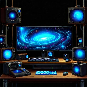 Entertainment Technology In Tech Office With Image, There