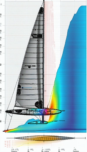 A Computer-generated Image Of A Sailboat Is Displayed On A Computer Screen