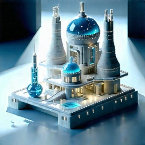 Futuristic Research Laboratory With Futuristic Building