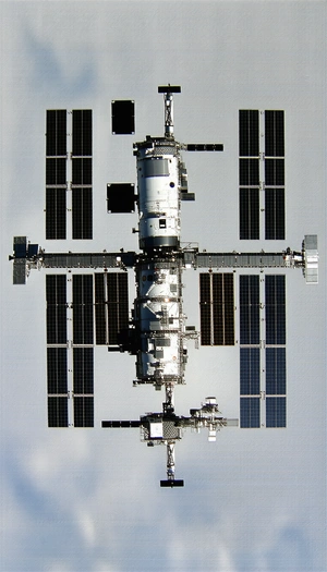 space shuttle shown close-up view