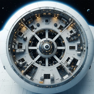 The Image Is A Computer-generated (cgi) Representation Of A Space Station