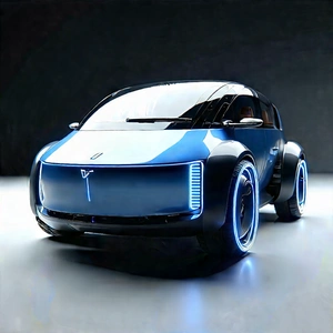 Innovative Electric Vehicle Design With Futuristic Blue