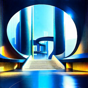 Futuristic innovation hub