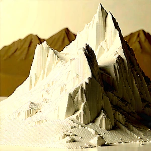 Nature Low Poly: Glacier in winter (snow:1.11)