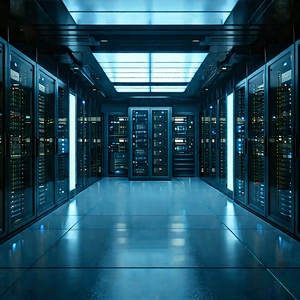 Futuristic Server Room With Image, There