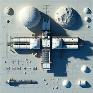 A Large White Spacecraft Is Shown In A Computer-generated Image