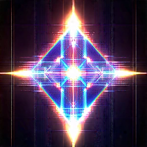 Abstract Glitch Art: Sacred geometry with prismatic light