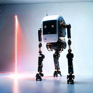 Robot With Laser Scanning With Robotic Machine