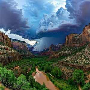 Nature Long Exposure Photography: Storm Clouds Over Canyon Floor With Captures Beautiful