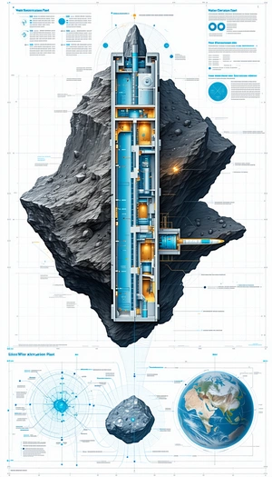 A Large Rock Is Shown In A Drawing, With A Tunnel Going Through It