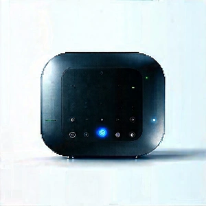 Smart Home Device With User Interface With Black Blue
