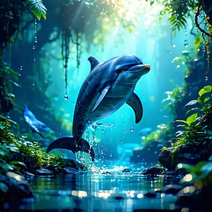 Nature Advertising Photography: Dolphin In Natural Habitat With Beautifully Rendered