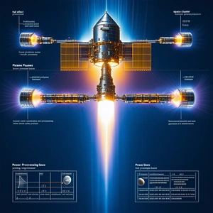 A Space Shuttle Is Shown In A Diagram, With A Rocket Booster Attached To The Side