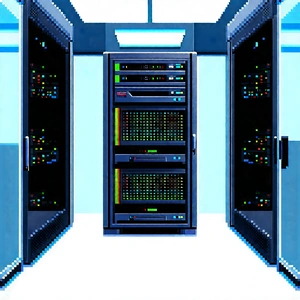 Futuristic Server Room With Computer-generated (cgi)
